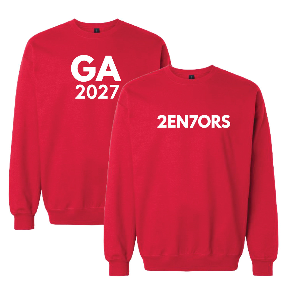 UNISEX Red Softstyle® 80/20 Fleece Crew Sweatshirt