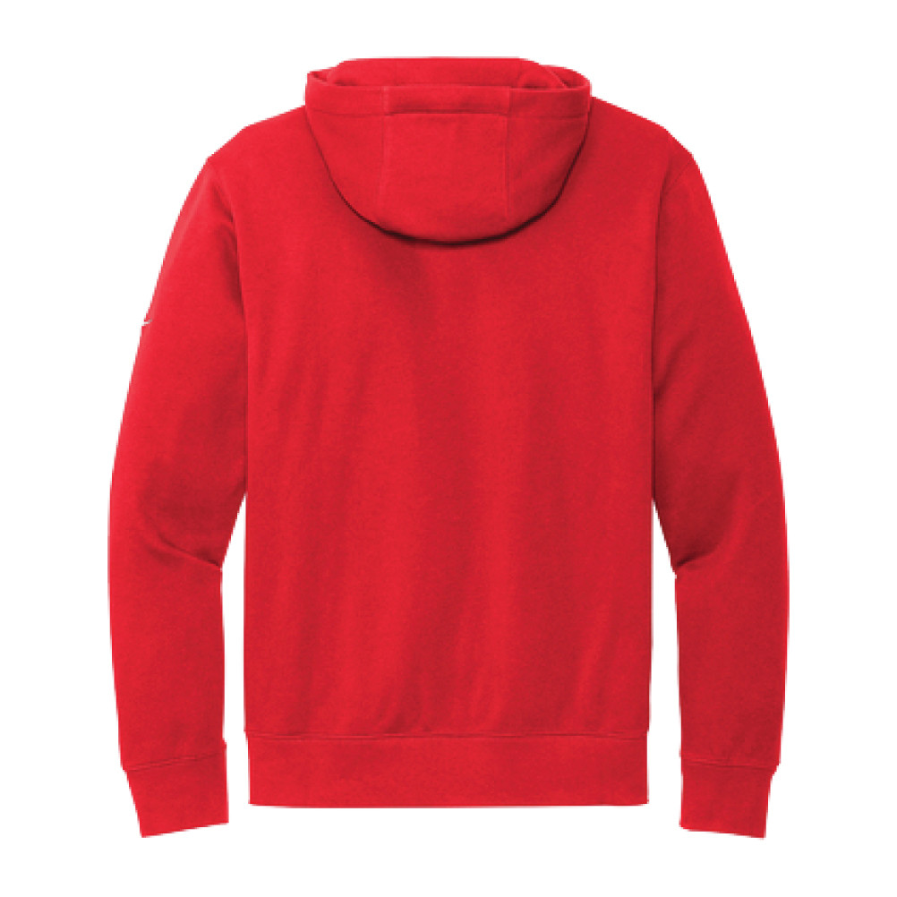 UNISEX Red Nike Club Fleece Swoosh Pullover Hoodie
