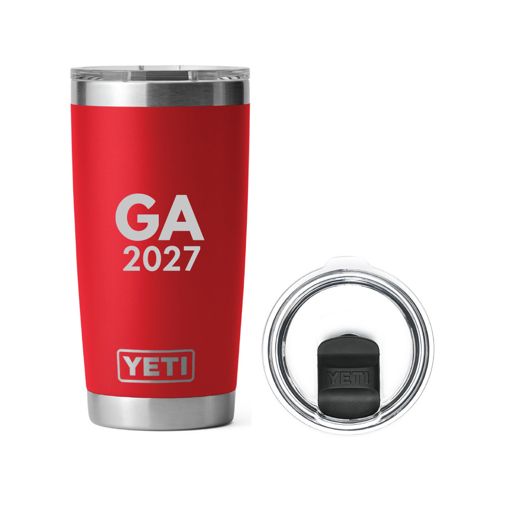 Yeti Red 20  oz. Rambler Travel Mug with Lid