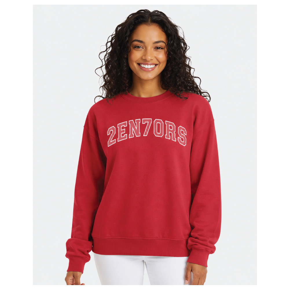Unisex Red Garment-Dyed Crewneck Sweatshirt