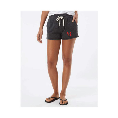 LADIES Charcoal Cotton/Polyester Fleece Shorts