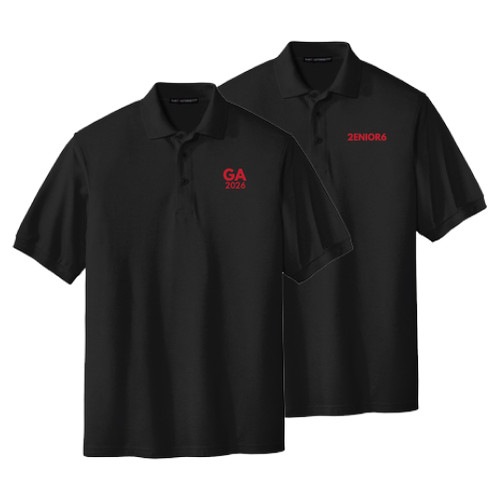 MENS FIT Black 65/35 Silk Touch Pique Polo