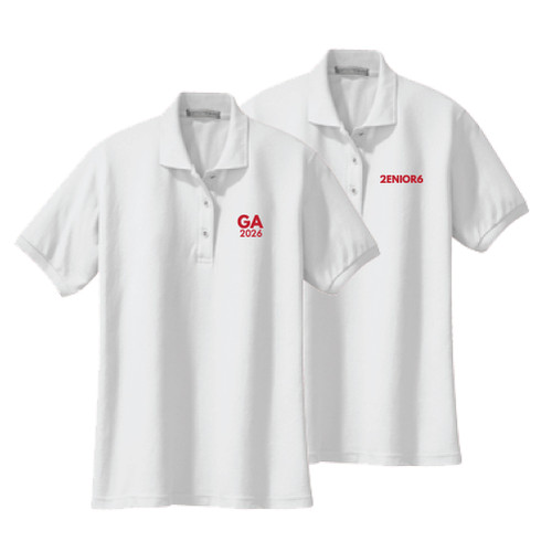 LADIES FIT White 65/35 Silk Touch Pique Polo