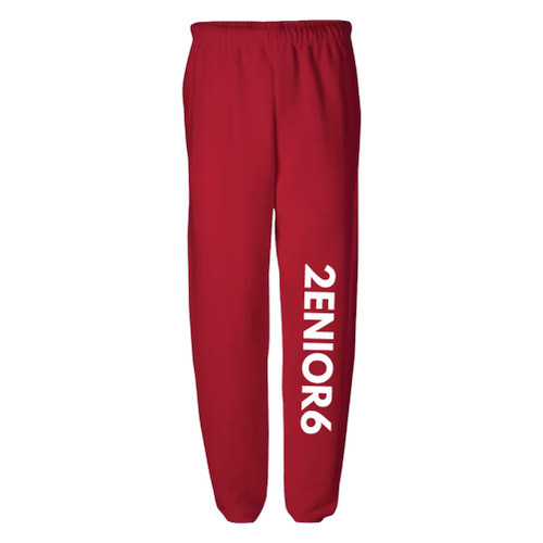 UNISEX Red 8 oz. 50/50 NuBlend Elastic Bottom Sweatpants