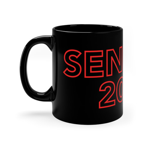 11 oz. Black Ceramic C-Handle Coffee Mug