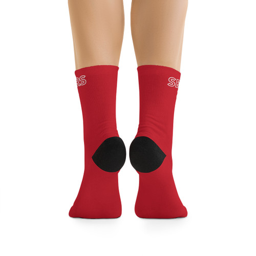 "SENIORS 2024" Red Polyester/Nylon Stretch Socks
