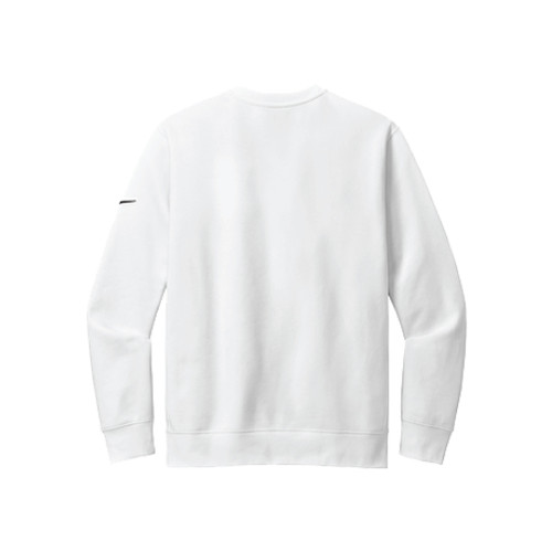 UNISEX White Nike Club Fleece Sleeve Swoosh Crew