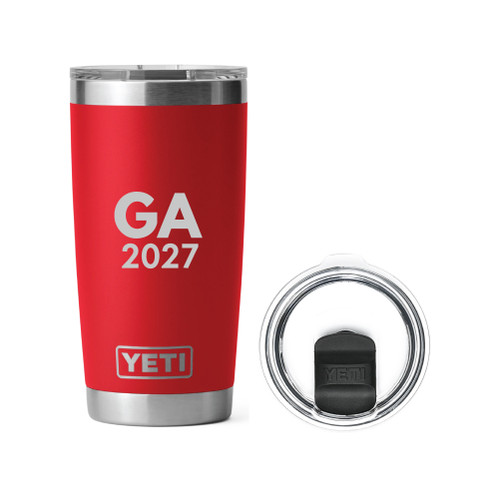 Yeti Red 20  oz. Rambler Travel Mug with Lid