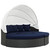 Sojourn Outdoor Patio Sunbrella Daybed, Navy, Rattan 10000