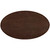 Lippa 48" Oval-Shaped Walnut Coffee Table, Brown, Metal 10045