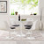 Lippa 48" Oval Artificial Marble Dining Table, White, Marble 10046