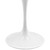 Lippa 48" Oval Artificial Marble Dining Table, White, Marble 10046
