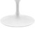 Lippa 48" Oval-Shaped Artificial Marble Coffee Table, White, Metal 10047
