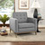 Loft Upholstered Fabric Armchair, Grey, Fabric 10110