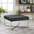 Reach Upholstered Ottoman, Grey, Fabric 10156