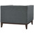 Serve Upholstered Armchair, Grey, Fabric 10255