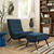 Ramp Upholstered Fabric Lounge Chair Set, Navy, Fabric 10310