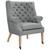 Chart Upholstered Fabric Lounge Chair, Grey, Fabric 10320