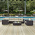 Convene Seven PCS Outdoor Patio Sectional Set, Beige, Rattan 10365
