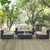 Convene Five PCS Outdoor Patio Sectional Set, Beige, Rattan 10407