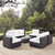 Convene Seven PCS Outdoor Patio Sectional Set, White, Rattan 10420