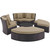 Convene Circular Outdoor Patio Daybed Set, Brown, Rattan 10456