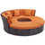 Convene Circular Outdoor Patio Daybed Set, Orange, Rattan 10457