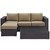 Convene Three PCS Outdoor Patio Sofa Set, Brown, Rattan 10501