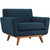 Engage Armchair and Ottoman, Navy, Fabric 10540