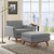Engage Armchair and Ottoman, Grey, Fabric 10544