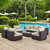 Convene Eight PCS Outdoor Patio Sectional Set, Beige, Rattan 10639
