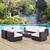 Convene Eight PCS Outdoor Patio Sectional Set, White, Rattan 10645