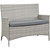 Bridge Four PCS Outdoor Patio Patio Conversation Set, Grey, Rattan 10670
