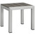 Shore Outdoor Patio Aluminum Side Table, Grey, Metal 10835