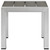 Shore Outdoor Patio Aluminum Side Table, Grey, Metal 10835