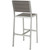 Shore Outdoor Patio Aluminum Armless Bar Stool, Grey, Metal 10844