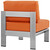 Shore Armless Outdoor Patio Aluminum Chair, Orange, Metal 10858