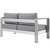 Shore Outdoor Patio Aluminum Loveseat, Grey, Metal 10872
