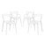 Entangled Dining Set Set of 4, White, Plastic 11054