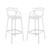 Entangled Bar Stool Set of 2, White, Plastic 11056