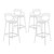 Entangled Bar Stool Set of 4, White, Plastic 11219