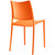 Hipster Dining Side Chair Set of 2, Orange, Plastic 11278