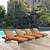 Convene Chaise Outdoor Patio Set of 4, Orange, Rattan 11294