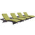 Convene Chaise Outdoor Patio Set of 4, Green, Rattan 11295