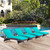 Convene Chaise Outdoor Patio Set of 4, Blue, Rattan 11297