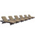 Convene Chaise Outdoor Patio Set of 6, Brown, Rattan 11299