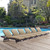 Convene Chaise Outdoor Patio Set of 6, Brown, Rattan 11299