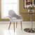 Taupe Dining Armchair in Light Gray