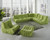 Waverunner Sofa Set in Green