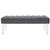 Valet Velvet Bench, Grey, Fabric 11465